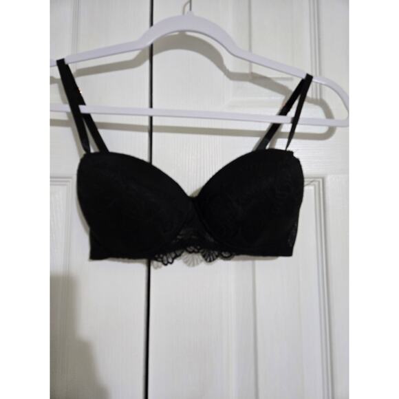 International intimates 34C women's lace black push up bra - Picture 1 of 9